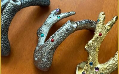 Elementi decorativi metallo coralli